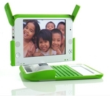 Foto des grnen OLPC XO